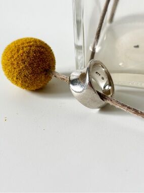 Chunky Sterling Silver Wide Dome Statement Ring - Size 7